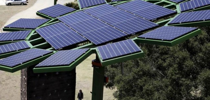 panouri solare in forma de floare